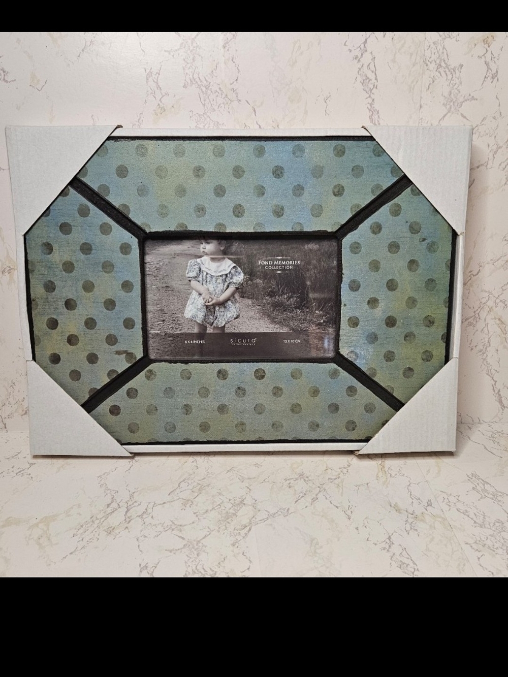 Green Polka Dot Decorative Picture Frame by Sicura Italian Designs